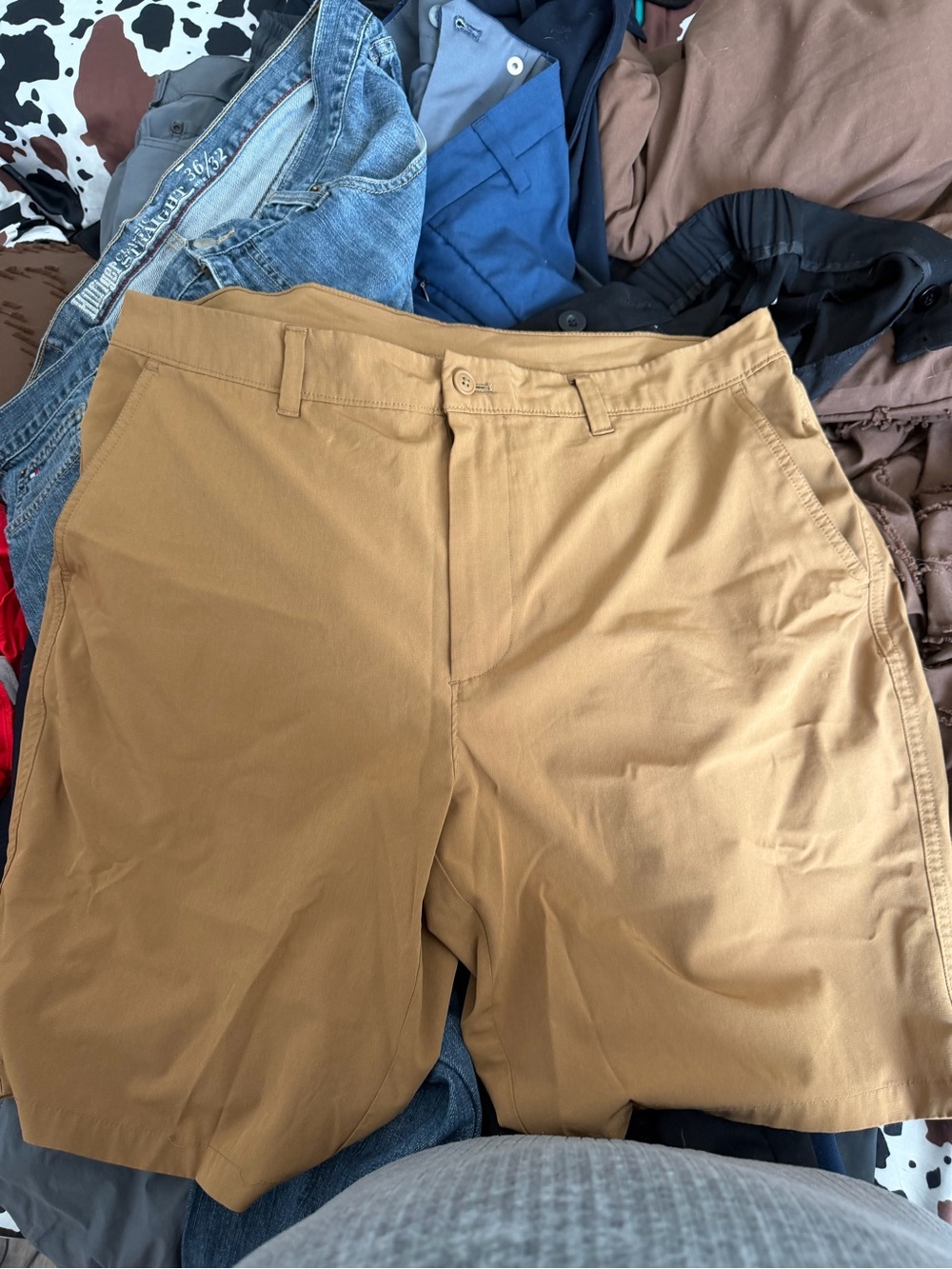 Men's Tan Cotton Blend Shorts Old navy